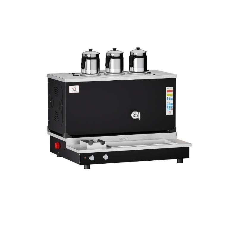Anka BPPO-S3 Elektrik + Gazlı 3 Demlikli 30 Litre Black Pro Plus Hibrit Smart Çay Kazanı